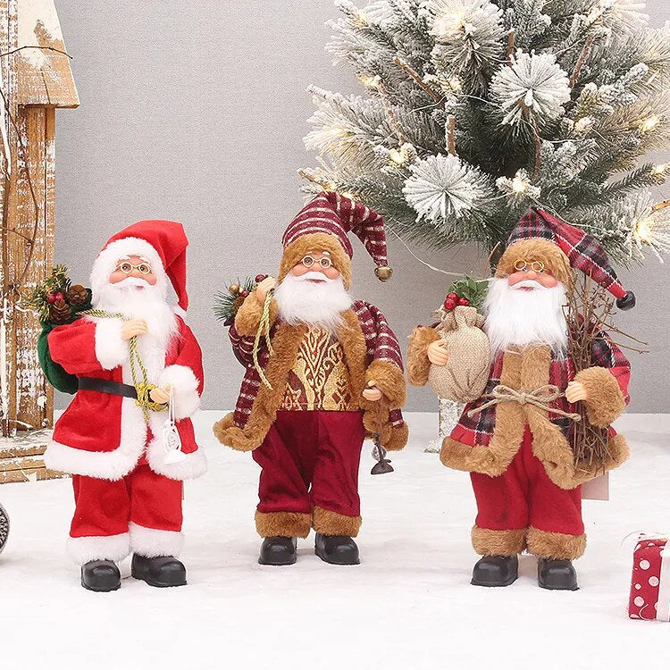 30 Cm Standing Father Holiday Celebration Home Decor Multi Style Christmas Doll Decoration Supplies
