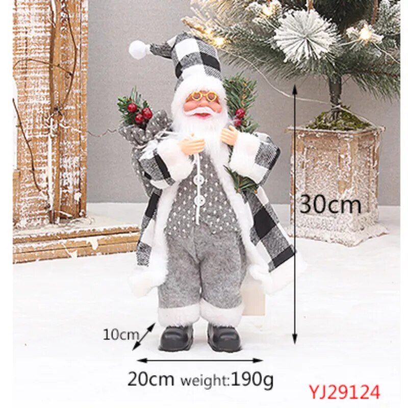 30 Cm Standing Father Holiday Celebration Home Decor Multi Style Christmas Doll Decoration Supplies