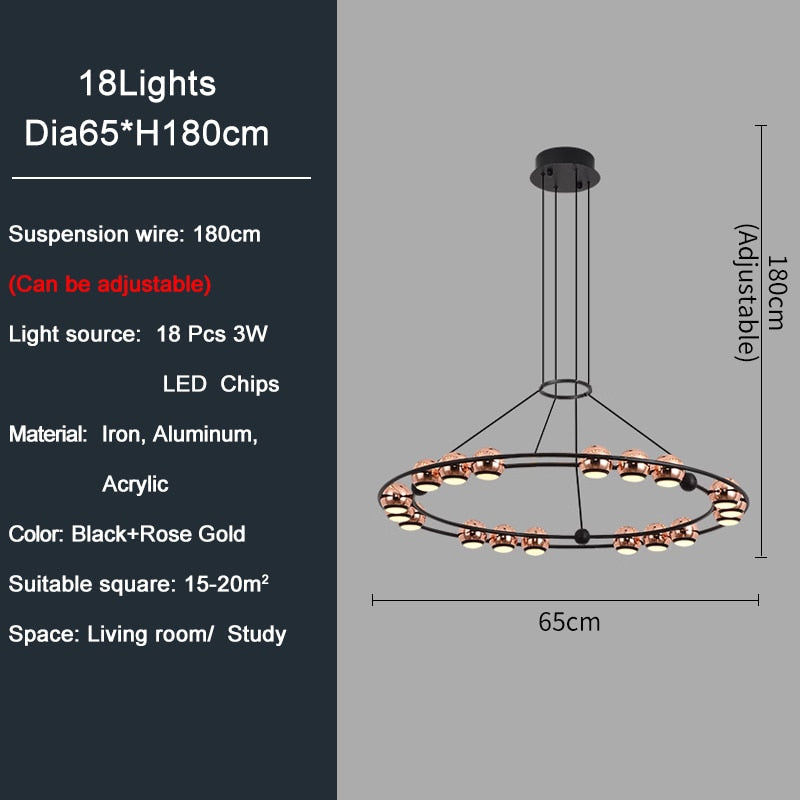 Modern Led Chandelier For Living Dining Room Creative Design Home Decor Indoor Lighting Luxury