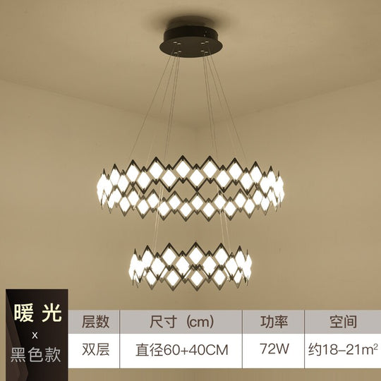 Nordic Ins Postmodern Simple Led Ring Chandeliers Lighting Lustre Designer Living Room Office