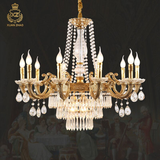 Éclat - High Quality French Contemporary Luxury All Copper Led Crystal Chandelier For Living Room