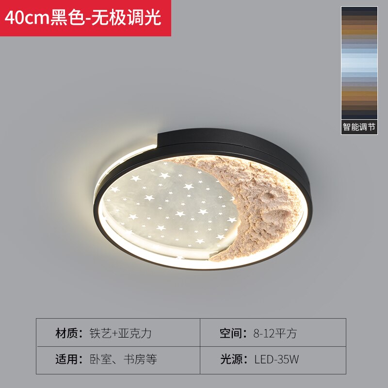 Modern Moon Ceiling Light Luxury Simple Bedroom Chandelier Creative Home Warm Sky Star Dining Room