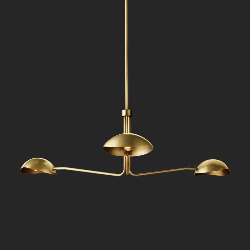 Neoclassical Inspired Copper Toned Modern American Italian Designer Chandelier With Retro Appeal