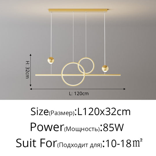 New Modern Simple Led Dimming Chandelier Lights Living Dining Room Bedroom Villa Apartment Hall