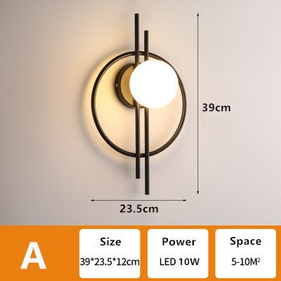 Light Luxury Modern Wall Lamp Ac90 - 260V Living Room Tv Background Aisle Nordic Master Bedroom