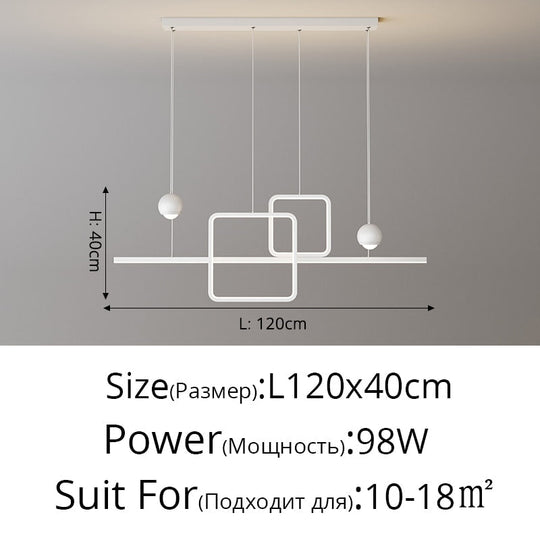 New Modern Simple Led Dimming Chandelier Lights Living Dining Room Bedroom Villa Apartment Hall