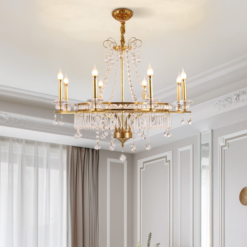 Royale Cuivre - French Luxury Full Copper Living Dining Room Bedroom Led Pendant Light Chandelier