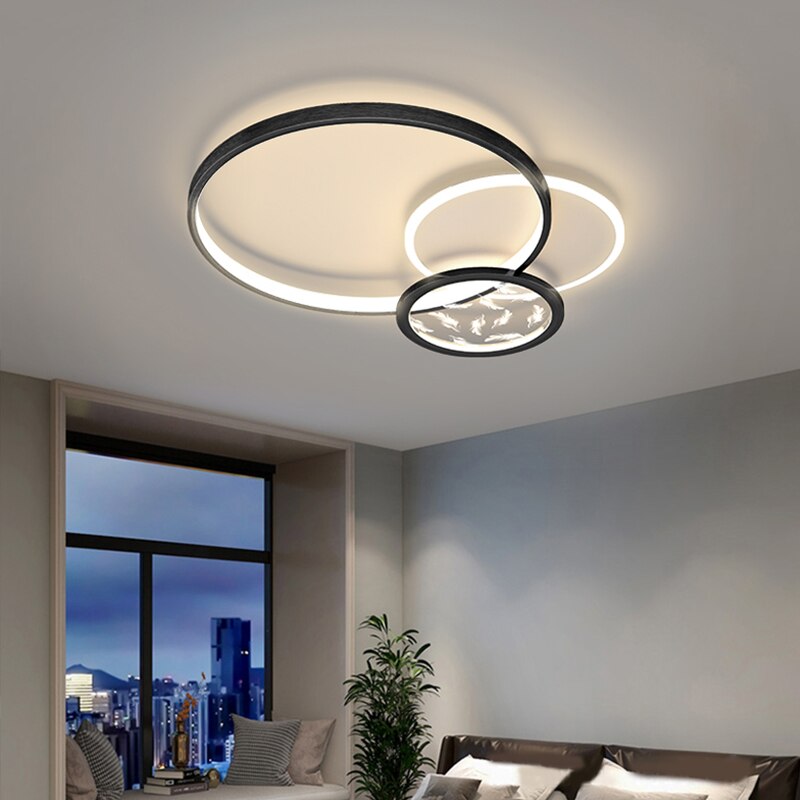 Creative Ring Bedroom Recessed Led Ceiling Light Modern Minimalist Warm Personality Study Lamp