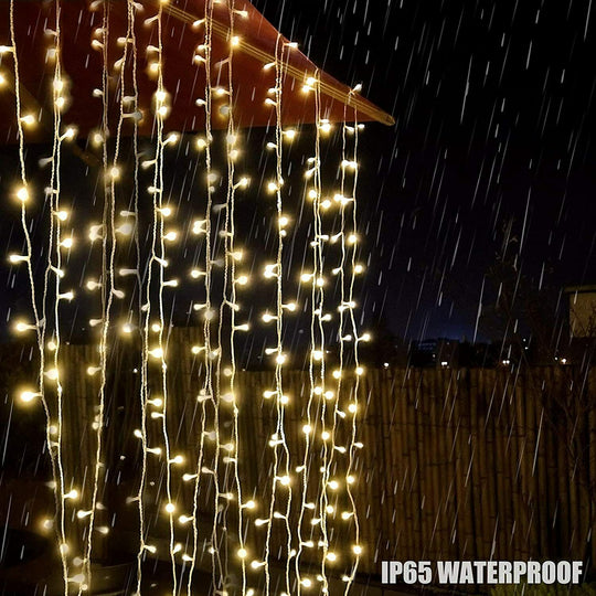 Solar Curtain String Lights: Ideal For Gazebo Events And Garden Parties Warm White / 3X1M 100Led
