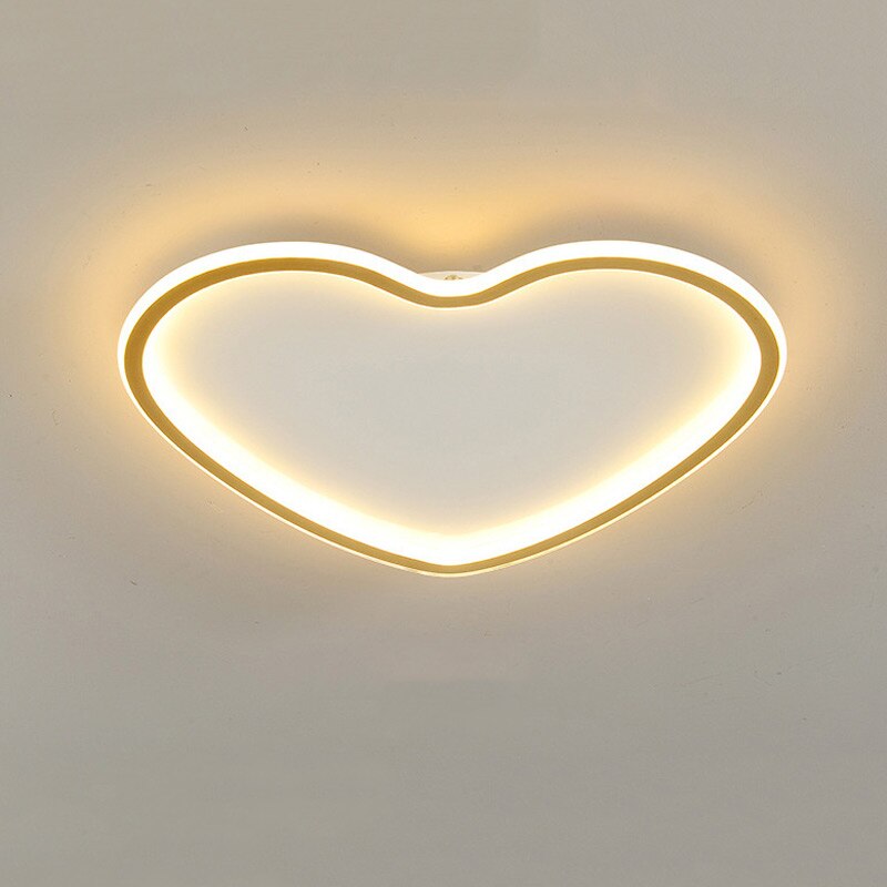 Princess Heart Led Modern Ceiling Lamps Dimmable Children Room Living Bedroom Lighting Wedding