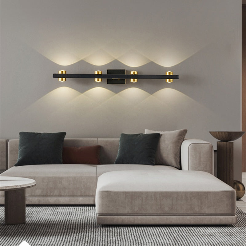 Modern Nordic Copper Washstand Wall Lamp Living Room Bedroom Background Lights Minimalist Bathroom