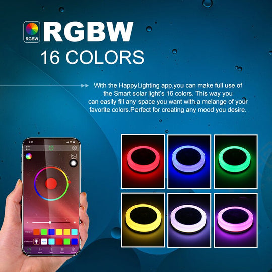 Rgbw Color App Remote Solar Floating Light Led Swimming Pool Outdoor Lights Waterproof Ip68 Changing