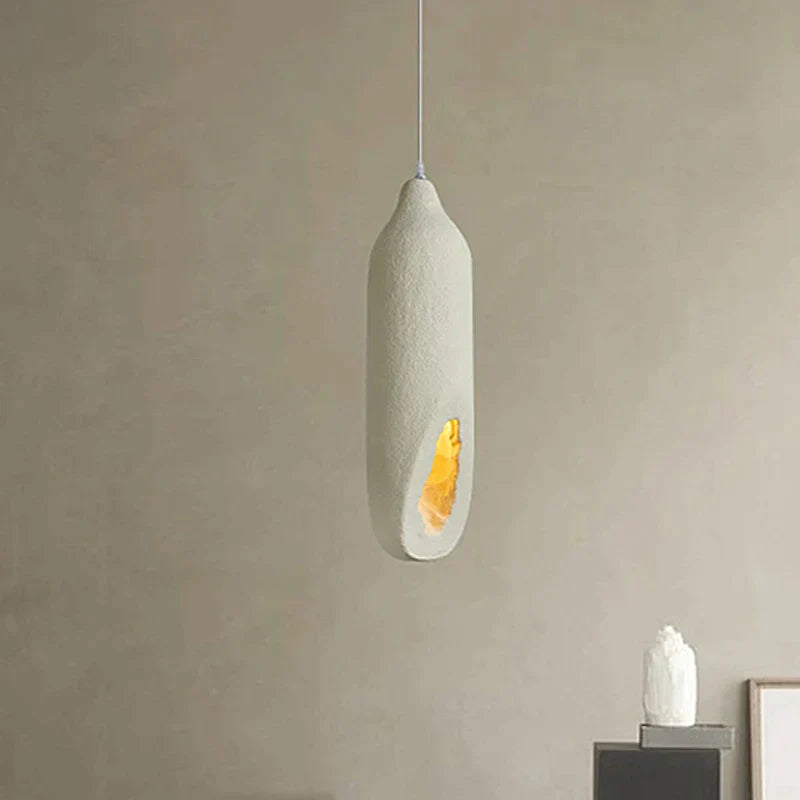 Wabi Sabi Off White Pendant Lamp Nordic Water Bottle Shape 63Cm High Hanging Light