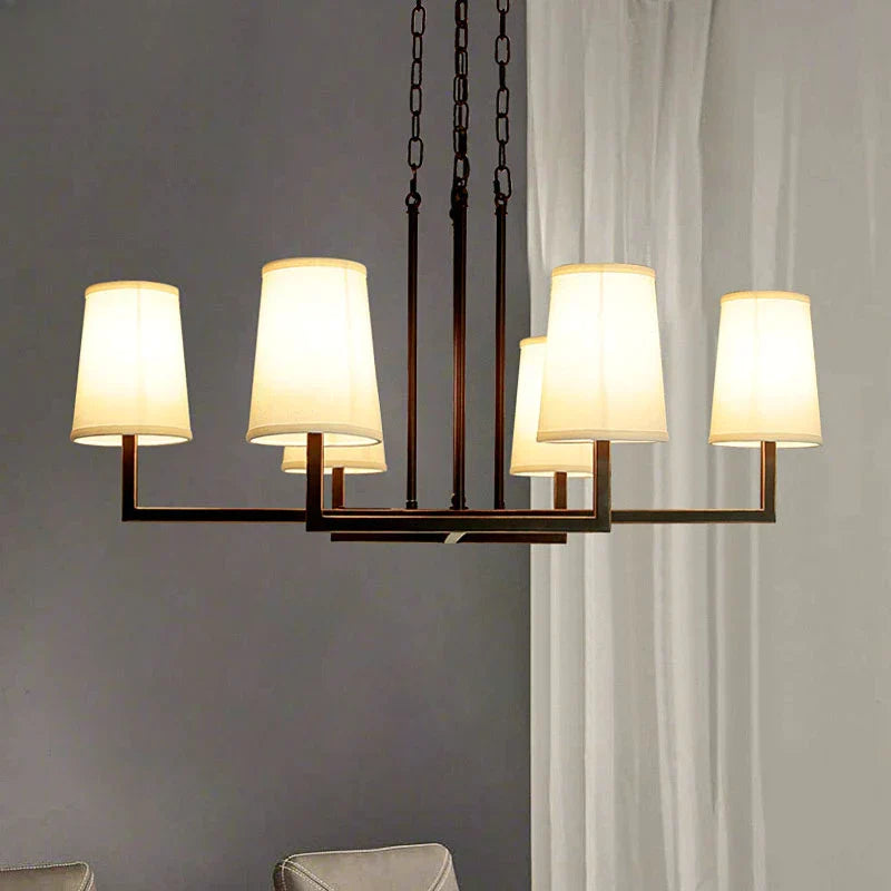 Harper American Industrial Chandelier - Vintage Loft - Style Hanging Lights For Living And Dining