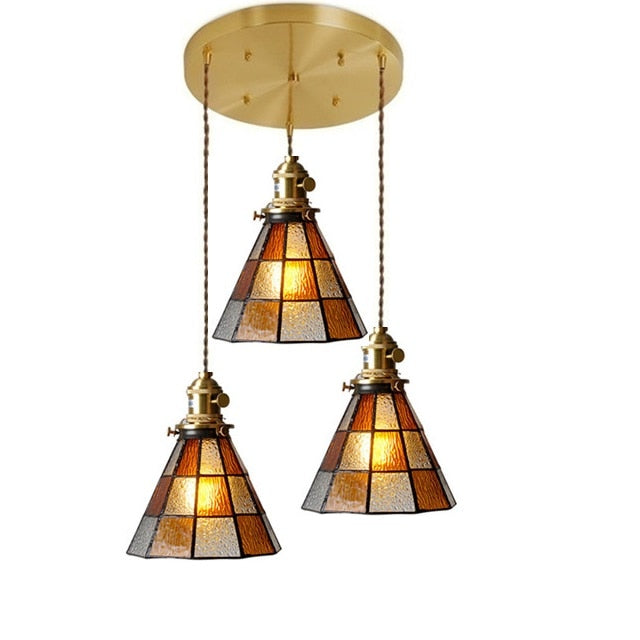 New Nordic Glass Led Pendant Lights Fixtures Copper Bedroom Dinning Room Restaurant Modern Hanging