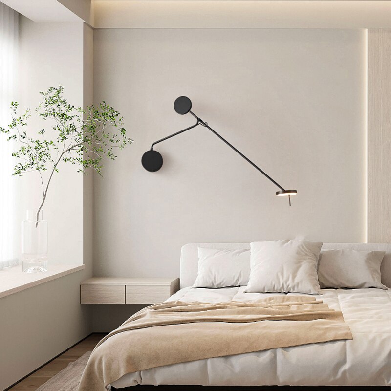 Long Arm Led Wall Lamp Home Bedside Atmosphere Decoration Sconce Minimalist Office Lights Wall Lamp