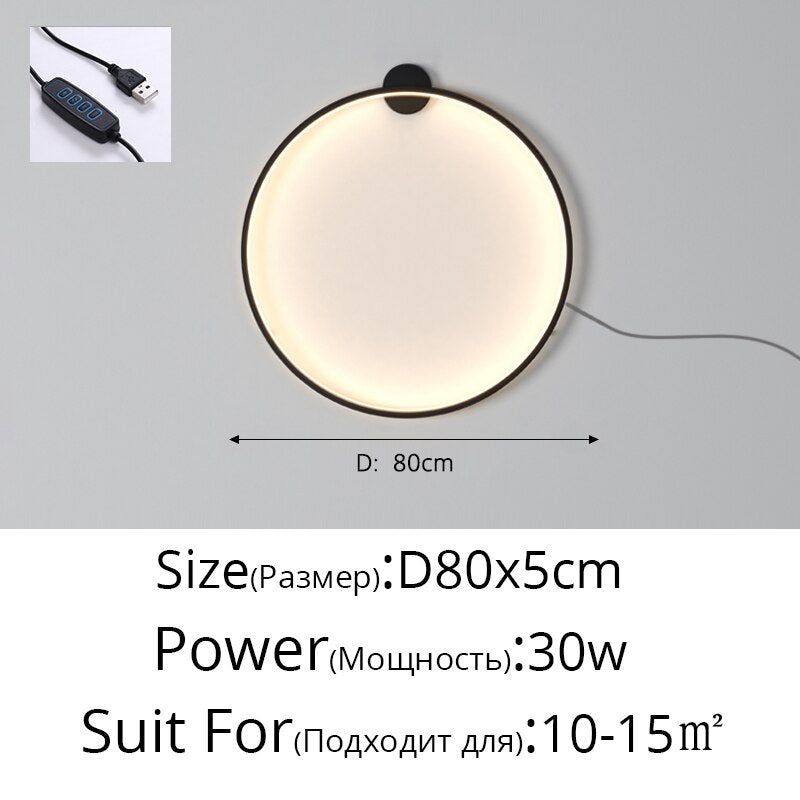 New Minimalist Led Wall Lamps For Bedroom Bedside Sofa Background Light Stairwell Aisle Hallway