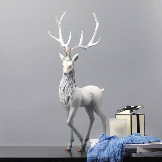 Elegant Black Deer Decoration: Reindeer Ornaments For Shelf And Living Room Craft Furnishings Elk