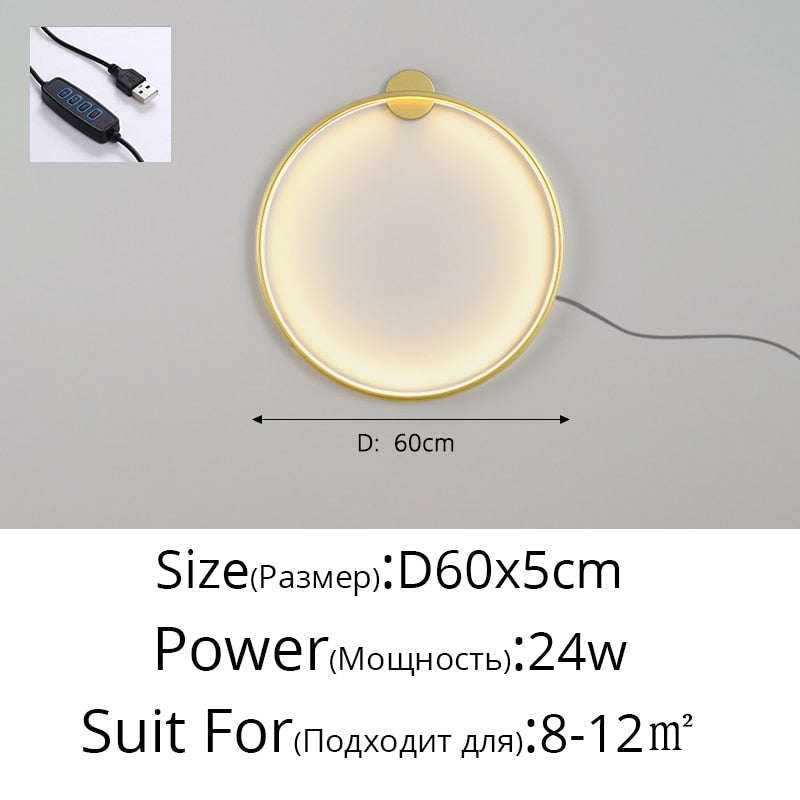 New Minimalist Led Wall Lamps For Bedroom Bedside Sofa Background Light Stairwell Aisle Hallway