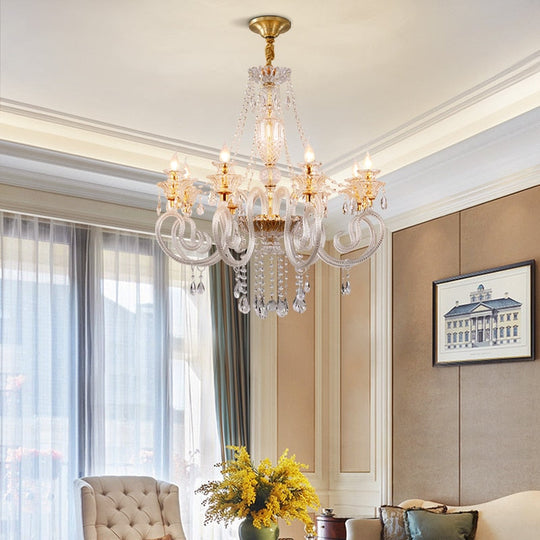 Palace - European Style Hotel Villa Brass Chandelier For Indoor Living And Dining Room Chandelier