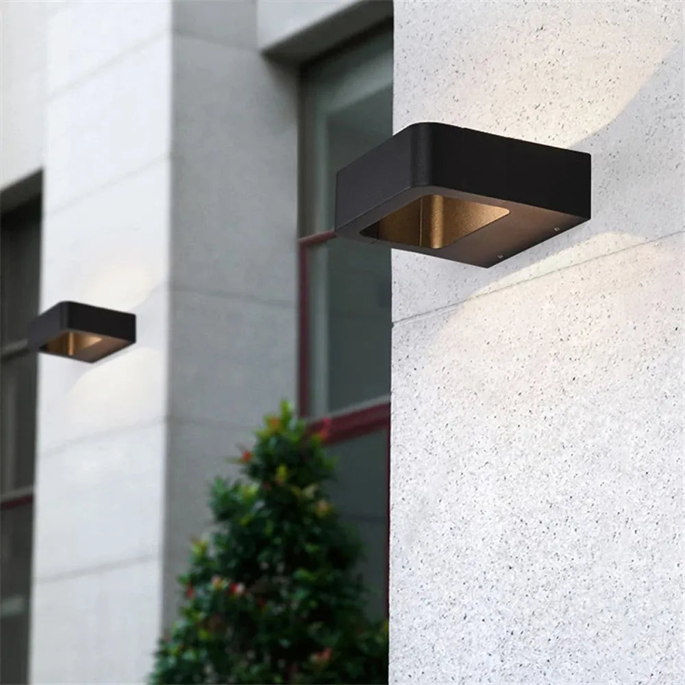 Outdoor Waterproof Wall Lamps Human Induction Lights Aluminum Black Gray Lamp Indoor Exterior Porch