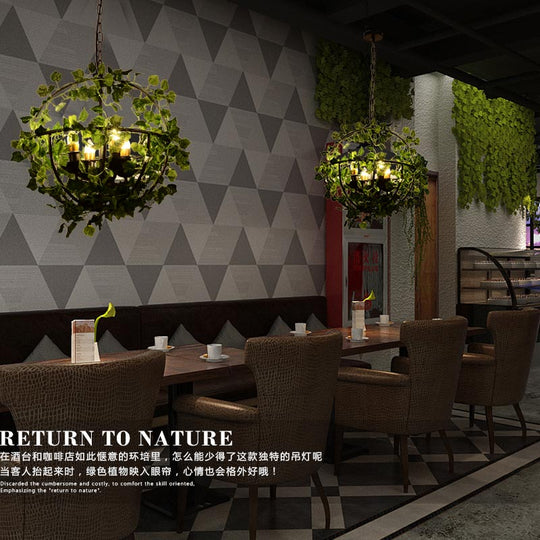 Modern Small Fresh Net Red Music Restaurant Hotel Private Room Plant Chandelier Barbecue Shop Bar