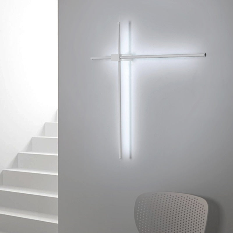 Cross Line Wall Lamp Nordic Design Sense Living Room Minimalist Background Bedroom Bedside Wall