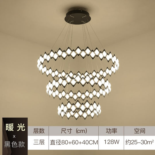 Nordic Ins Postmodern Simple Led Ring Chandeliers Lighting Lustre Designer Living Room Office