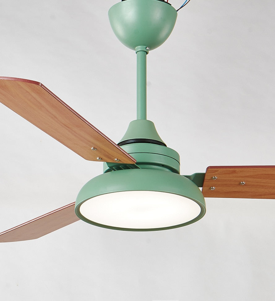 Makaron Style Modern Ceiling Fan Lamp - A Nordic - Inspired Electric Chandelier