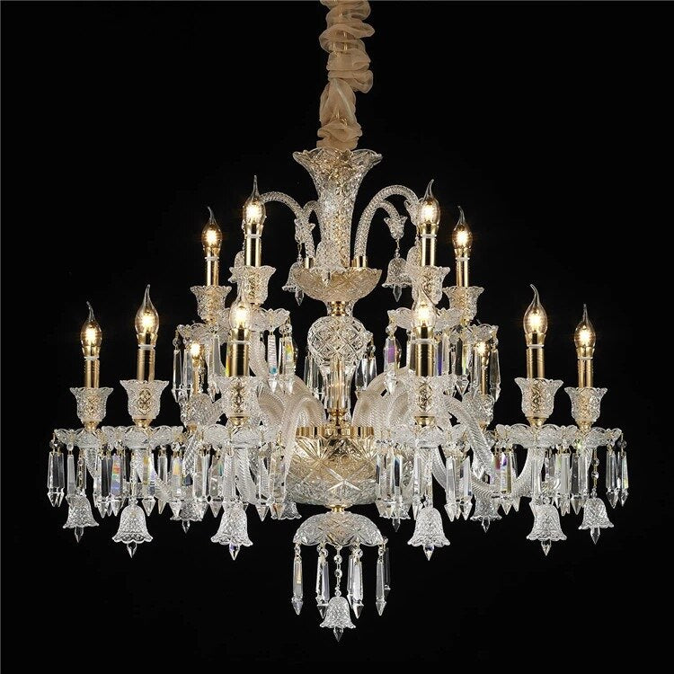 Vintage Crystal Chandelier - Luxurious Lighting Fixture For Living Dining And Bedroom