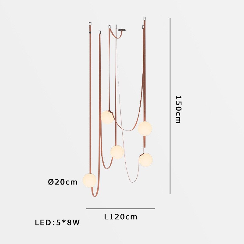 Minimalist Style Light Luxury Dimmable Led Chandelier Modern Suspension Home Decor Appliance