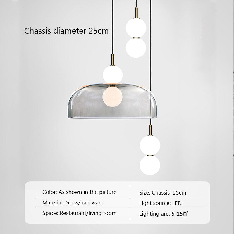 Duplex Stairwells Glass Pendant Light Post - Modern Lamp Bedside Living Room Bedroom Corridor