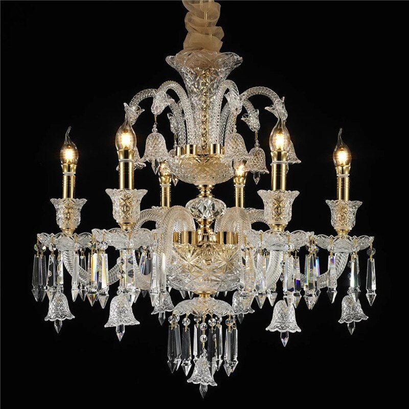 Vintage Crystal Chandelier - Luxurious Lighting Fixture For Living Dining And Bedroom