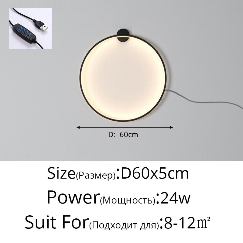 New Minimalist Led Wall Lamps For Bedroom Bedside Sofa Background Light Stairwell Aisle Hallway