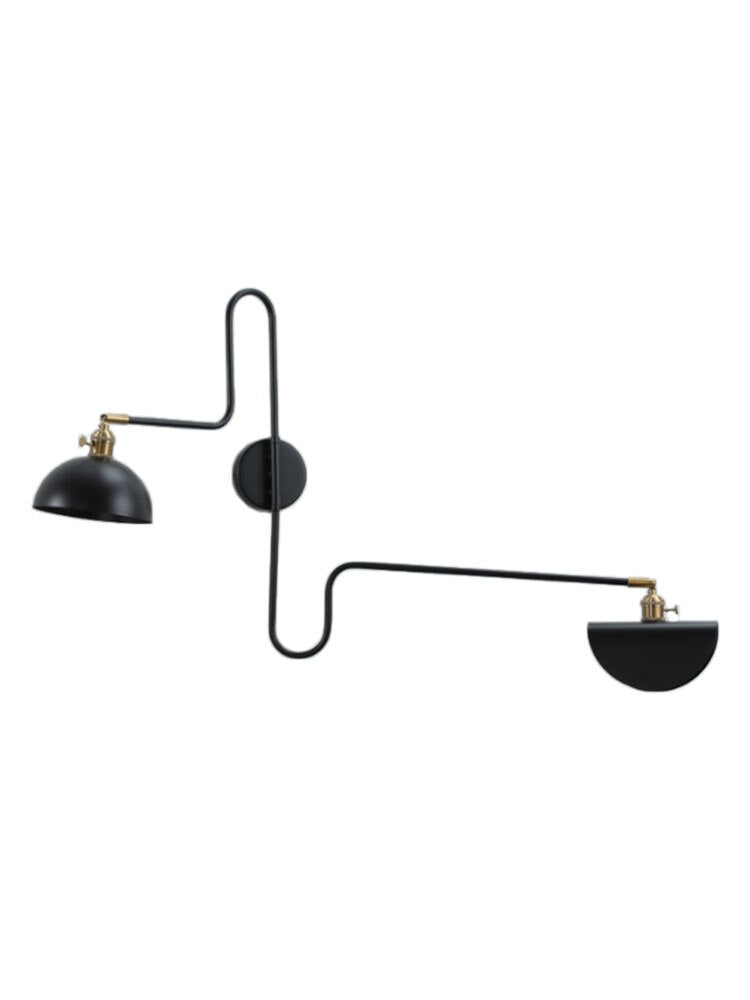 Designer Industrial Long Pole Wall Lamp With Switch Gold/Black Swing Arm Led Sconces Sofa
