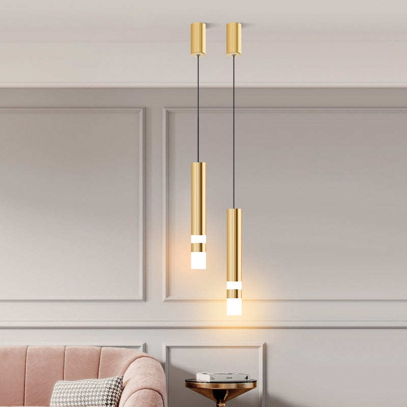 Modern Brass Hanging Pendant Lights For Bedroom Dining Room Kitchen Restaurant Lighting