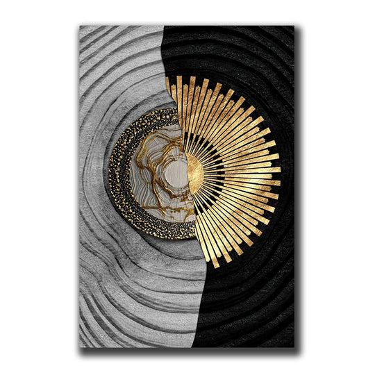 Golden Black Wood Texture Canvas Art - Modern Nordic Decor For Living Room 40Cmx50Cm(No Frame) / 17