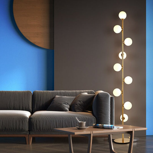 Nordic Led Floor Lamp Fashion Simple Glass Ball Lamps For Living Room Decoration Lights Bedroom