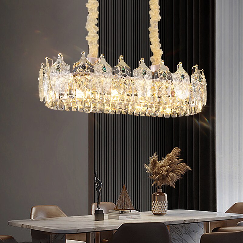 Quality Luxury Led Crystal Chandeliers Lampen Lustre For Dinning Foyer Chandelier Hanging Lamp