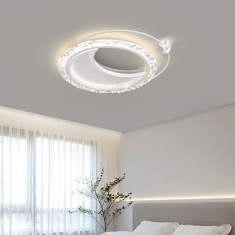 Modern Minimalist Acrylic Round Led Ceiling Lamp Home Fashion Atmosphere Gold Chandeliers Nordic