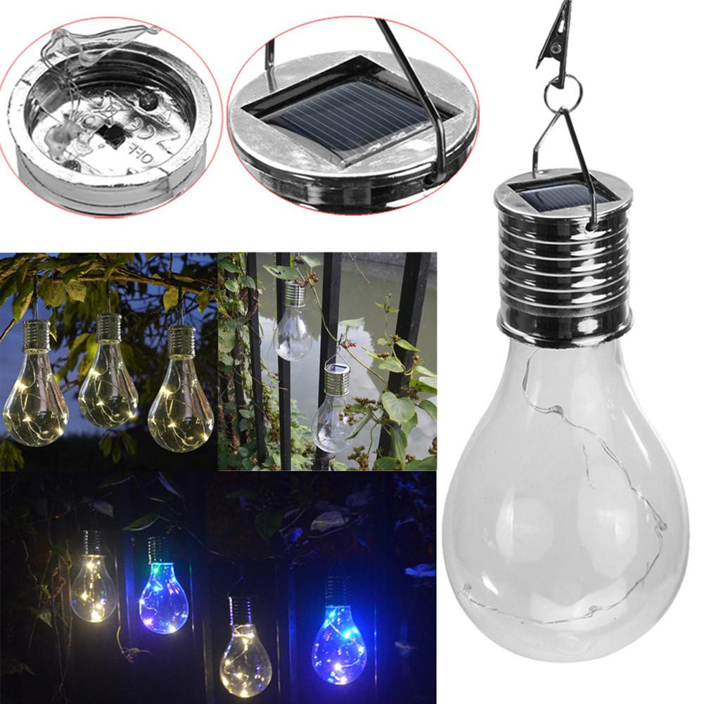 Led Solar Light Bulb Built - In 40Mah Battery Outdoor Hanging Lanterns For Party Garden Home Patio