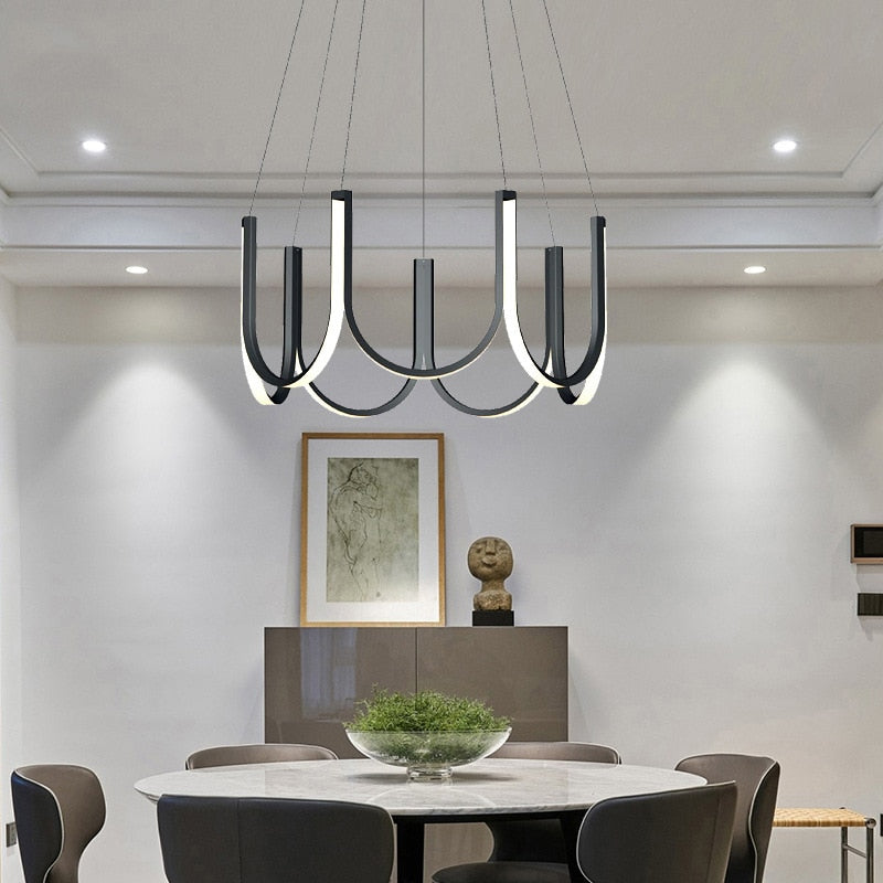 Modern Led Pendant Light Living Room Lighting Atmospheric Designer Villa Creative Bedroom Fixture