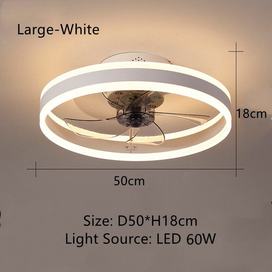 Nordic Modern Luxury Ceiling Fan Lamp - Compact And Creative Design With Remote Control G / 110V Fan