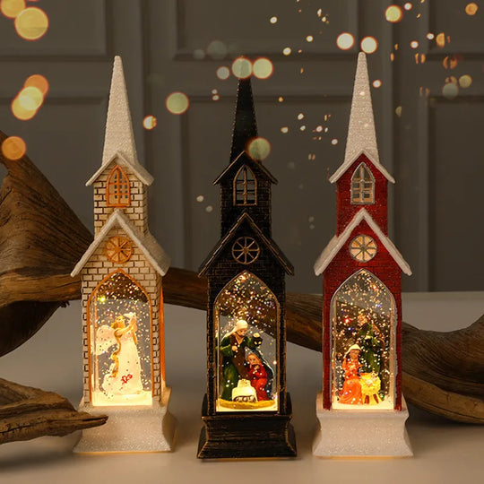 Christmas Decoration Led Electronics Wind Lantern Small Church Ornament Catholic Angel Jesus Holy