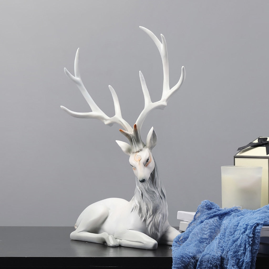 Elegant Black Deer Decoration: Reindeer Ornaments For Shelf And Living Room Craft Furnishings Elk