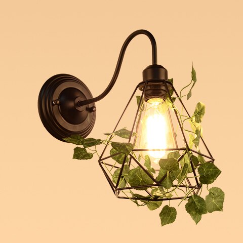 Plant Wall Lamp Creative Music Restaurant Bar Industrial Wind Wheel Personality Clear Decoration