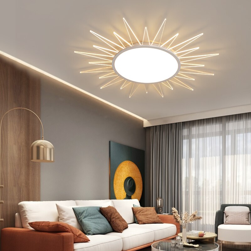 Ultra-Thin Living Room Led Ceiling Lights Modern Minimalist Atmosphere Bedroom Lamp Creative Sun