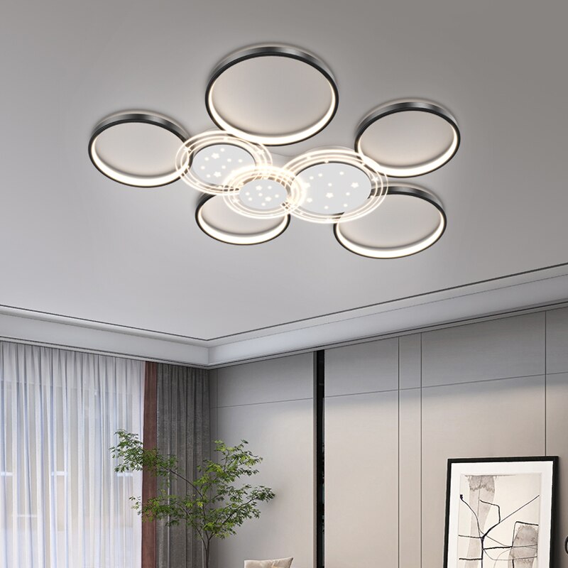 Simple And Modern Atmosphere Household Round Chandeliers Nordic Living Room Lamp New Creative