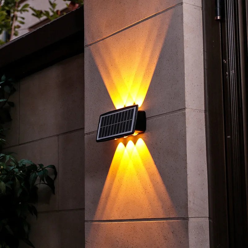 High Brightness Solar Wall Lamp Outdoor Waterproof Viewing Light Villa Courtyard Garden Upper And