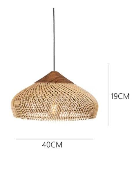 Hand - Woven Rattan Lamps For Dining Room Restaurant Kitchen Lighting Fixtures Loft Luminaries